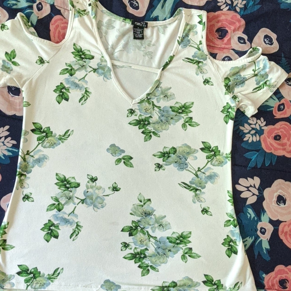 White Off the Shoulder Shirt